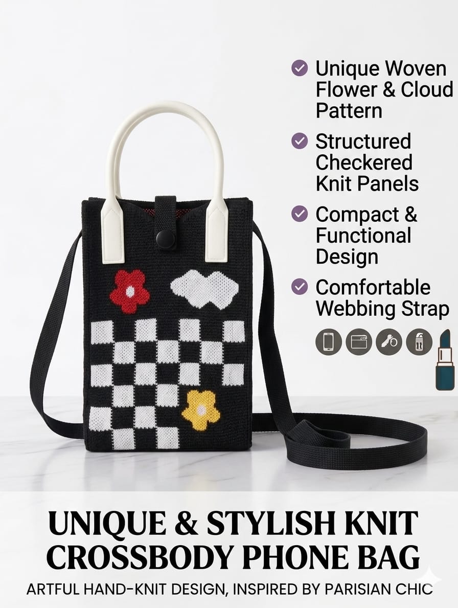 Checkers Design Mobile Sling Bag