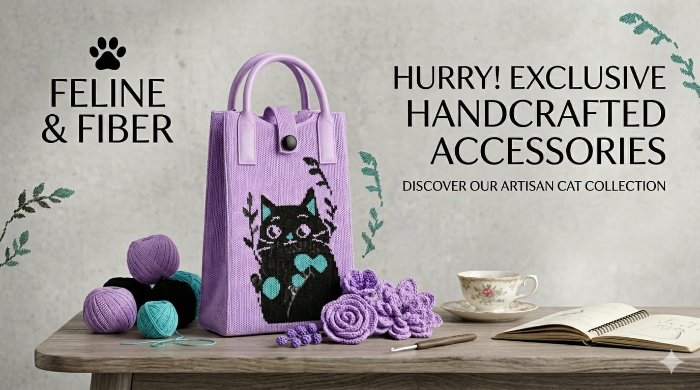 Cat Design Mobile Sling Bag