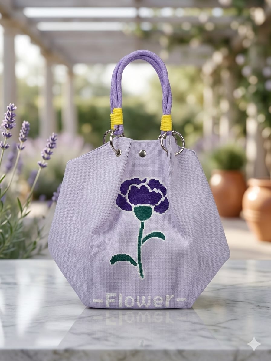 Rose Design Hand Bag