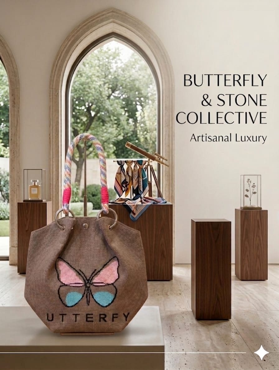 Butterfly Design Hand Bag