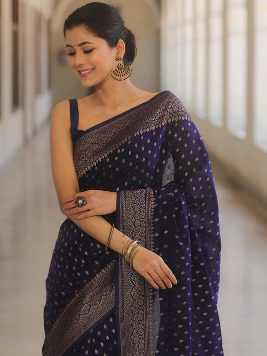 Traditional purple wedding saree for ladies