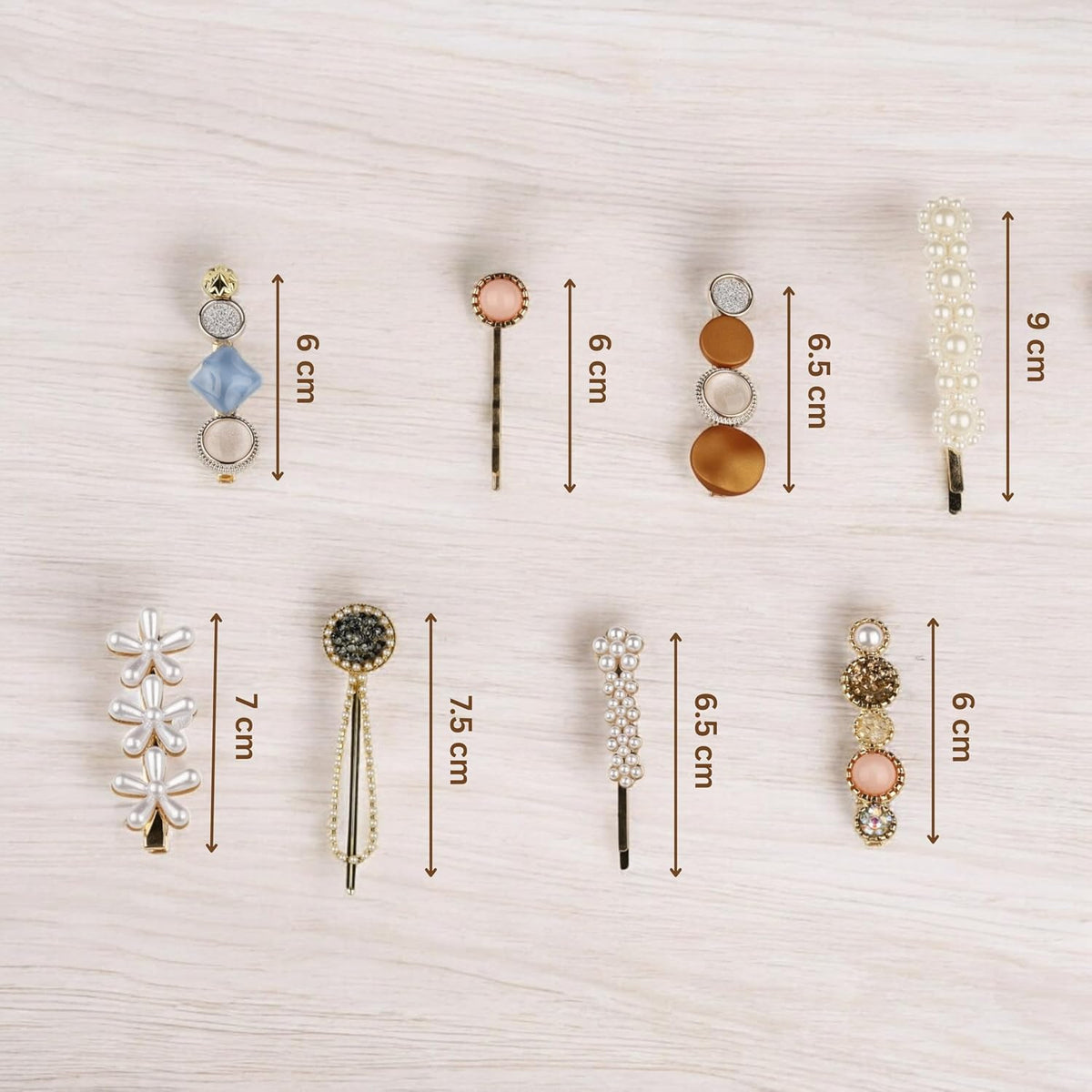 Shop elegant pearl, floral and crystal-style hair clips for women and girls. Multicolor gold-tone decorative barrettes for parties, weddings and everyday styling.