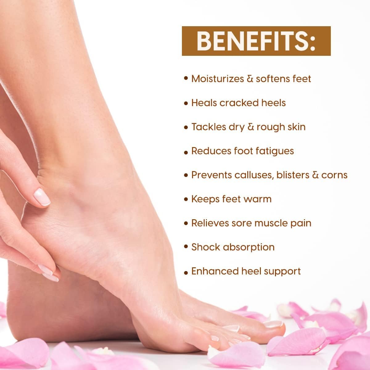 Pink silicone moisturizing gel socks for foot and heel care