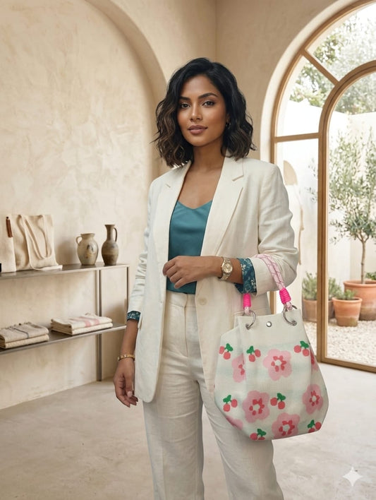 Floral Design Hand Bag
