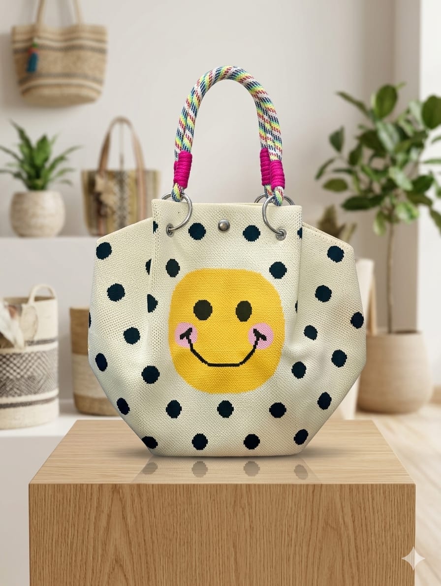 Smiley Design Hand Bag