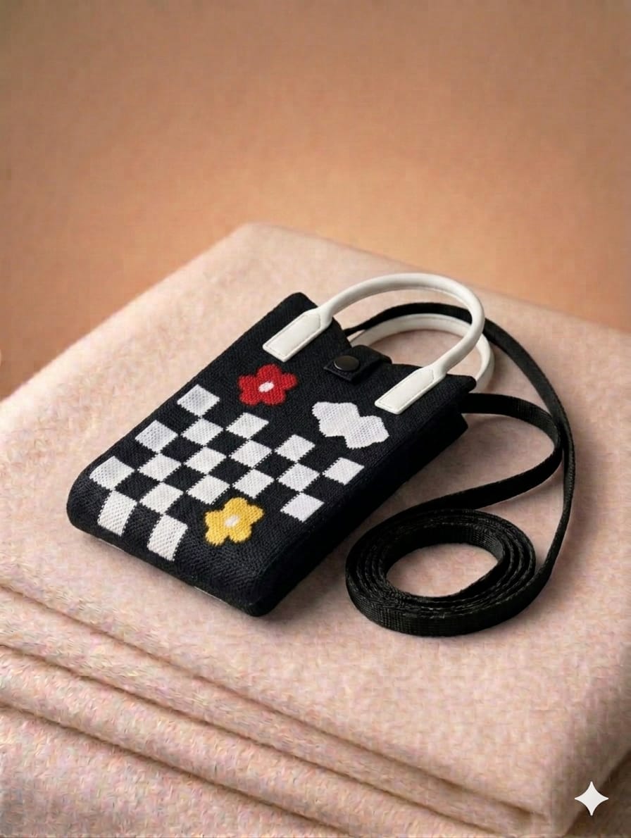 Checkers Design Mobile Sling Bag