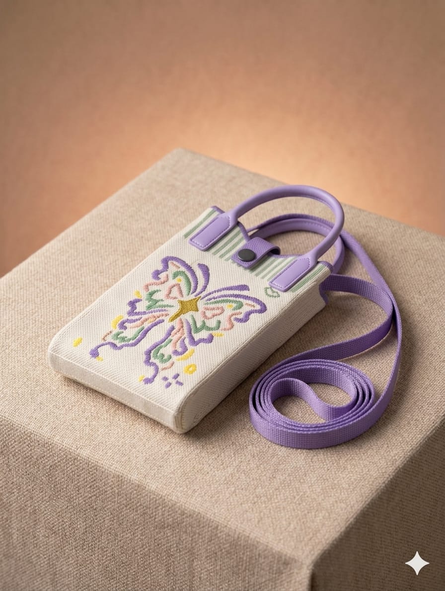 Butterfly Design Mobile Sling Bag