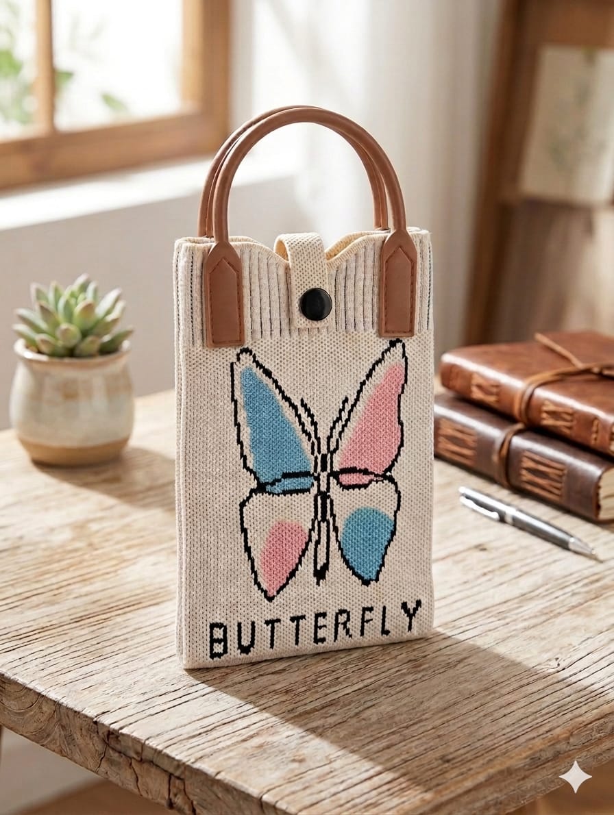 Butterfly Design Mobile Bag