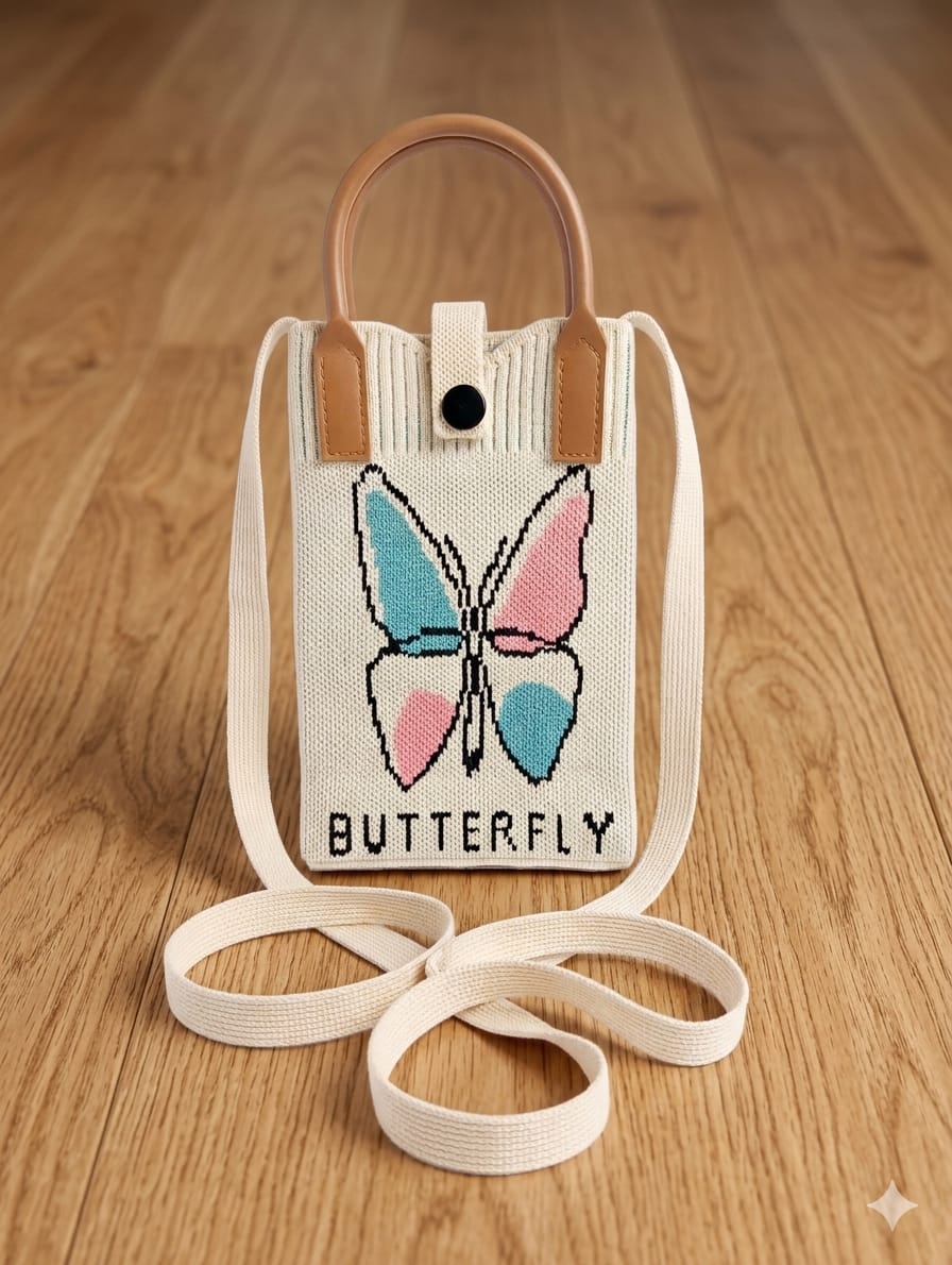 Butterfly Design Mobile Bag