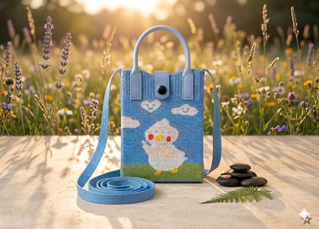 Cute Chick Design Mobile Bag