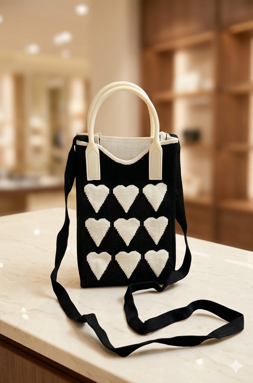 Black Design Mobile Sling Bag