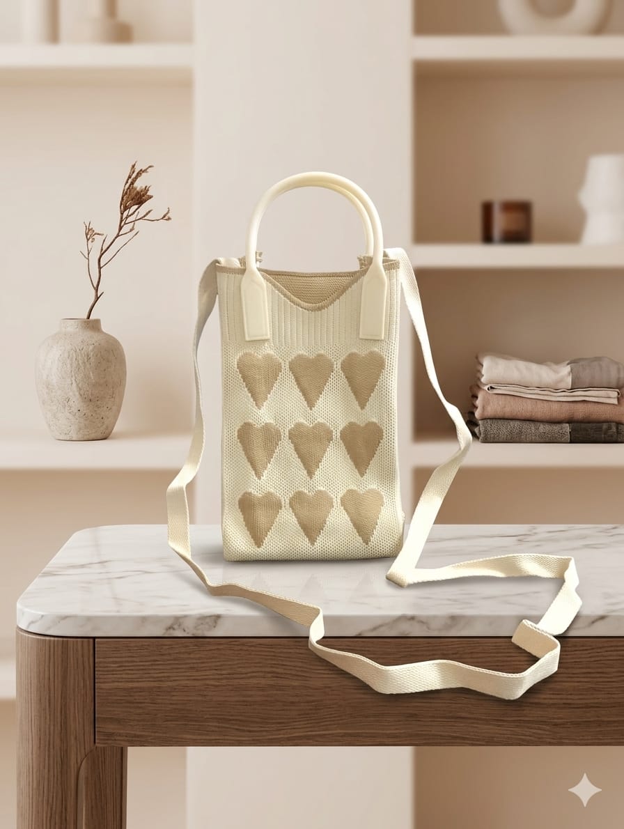 Heart Design Mobile Sling Bag