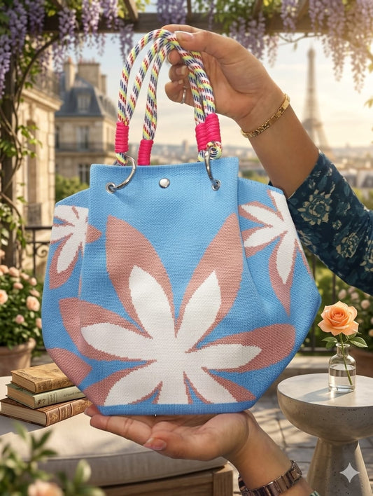 Flower Design Hand Bag