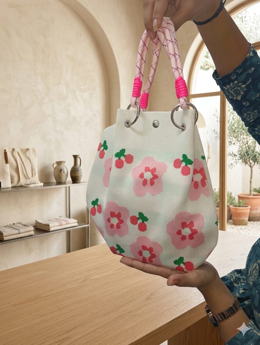 Floral Design Hand Bag