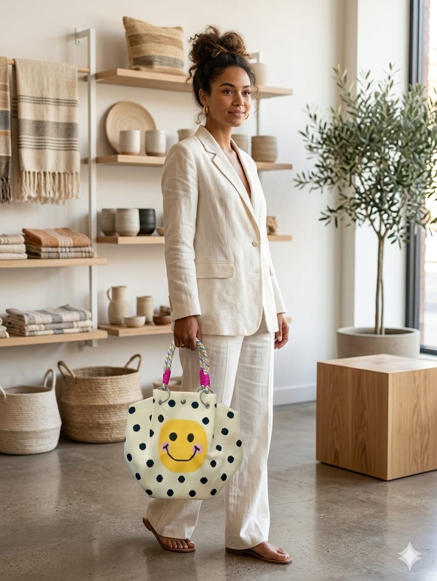 Smiley Design Hand Bag