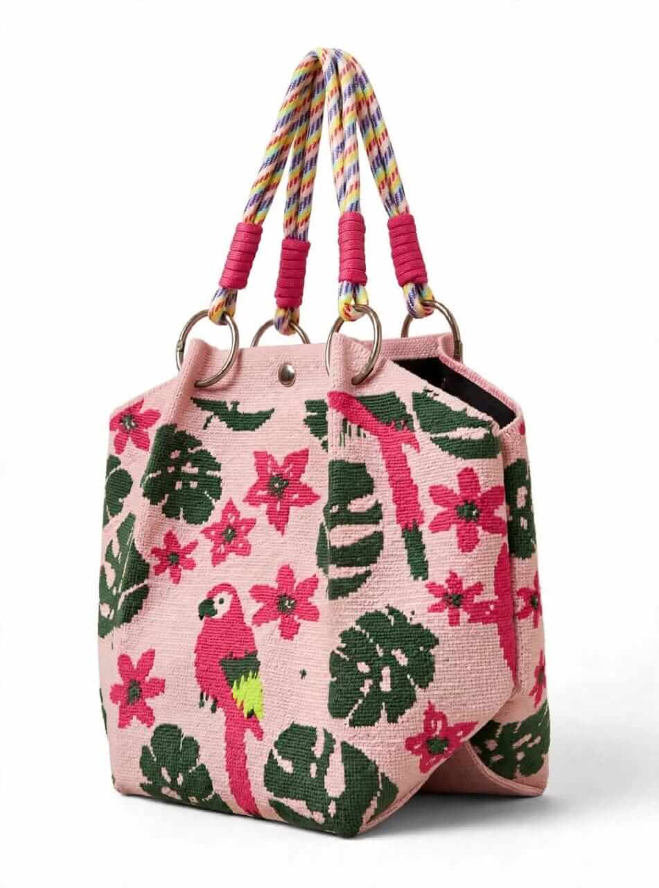 Parrot Floral Printed Hand bag