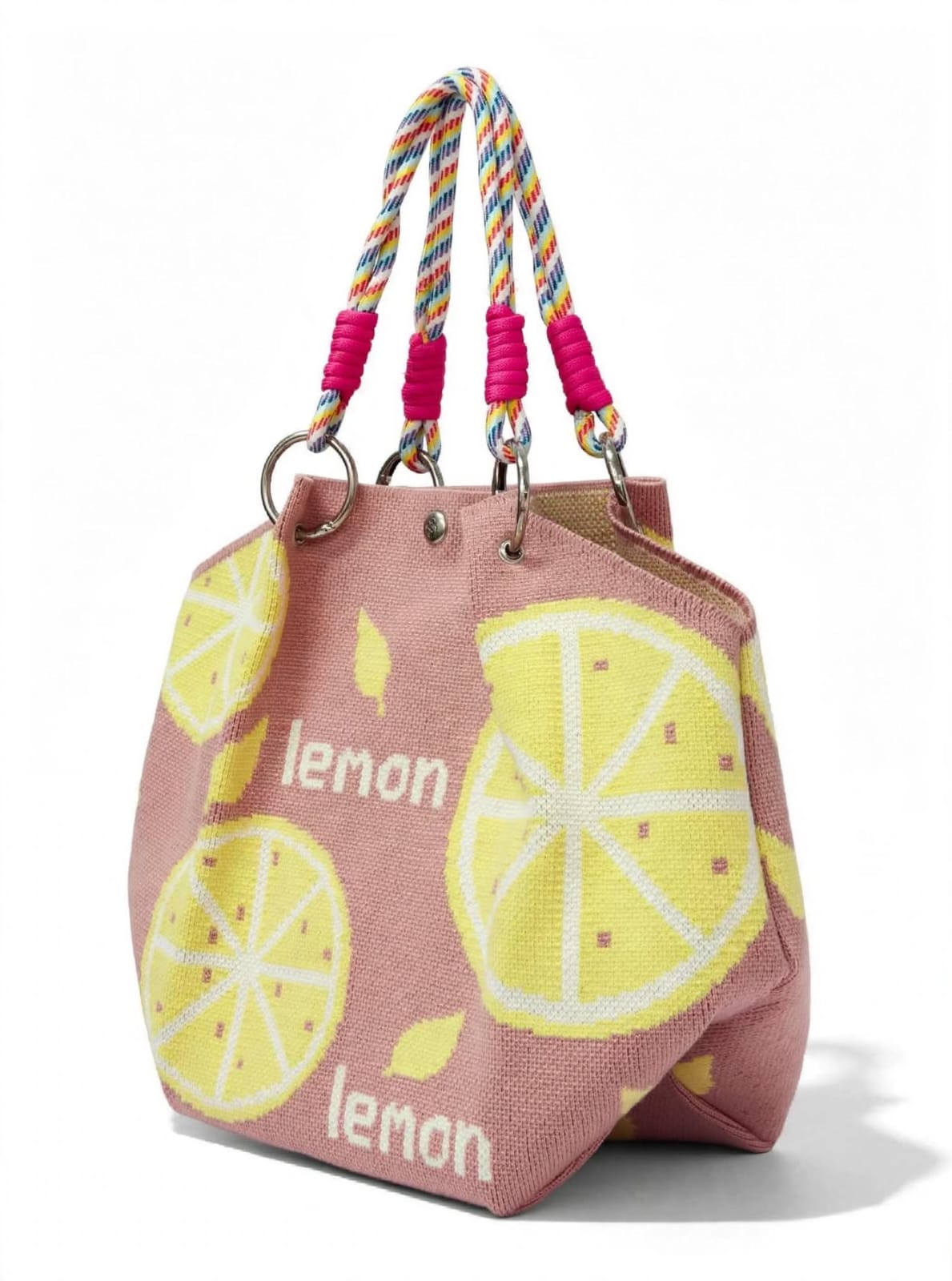 Lemon Design Pink Handbag