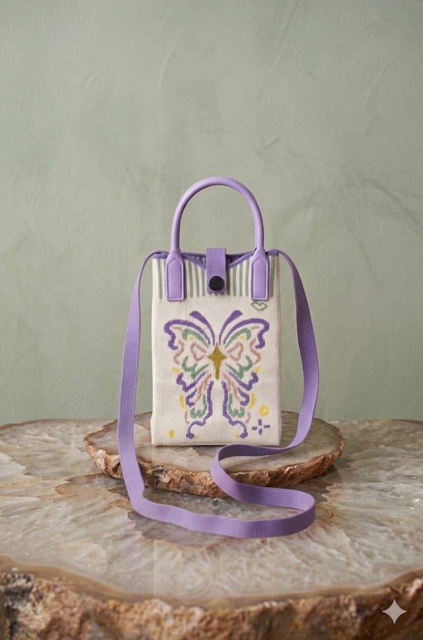Butterfly Design Mobile Sling Bag